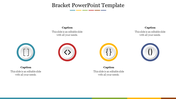 Slide showing symbols for square, angle, curly, and round brackets, each in a unique colored circle with captions.