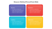 Moscow Method PowerPoint Slide With Multi-Color Matrix