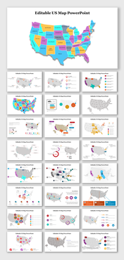 Creative US Map Presentation And Google Slides Themes