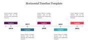 Stunning Horizontal Timeline Template For Presentation