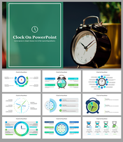 Effective Clock On PowerPoint Presentation Template 