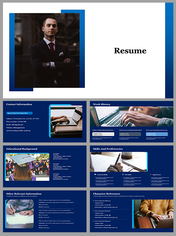 Amazing PowerPoint Resume Presentation Template Slide