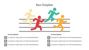 Best Race Template PowerPoint With Human Silhouette