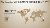  World Map Editable Template PPT And Google Slides