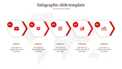 Best Infographic Slide Template In Red Color Slide