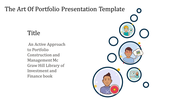 Professional Portfolio Template Slide - Bubble Model