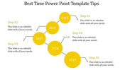 Free - Time PowerPoint Template for Scheduling with Five Steps