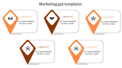 Incredible Marketing PPT Template With Five Nodes Slide