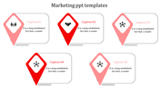 A Five Nodded Marketing PPT Template And Google Slides