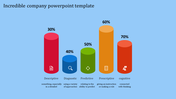 A five noded company powerpoint template