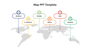 Attractive World Map PowerPoint And Google Slides Template