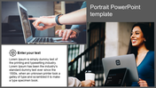 portrait PowerPoint template With Single Node