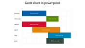 Gantt Chart in PowerPoint Slide Themes Presentation