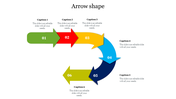 Colorful Arrow shape powerpoint