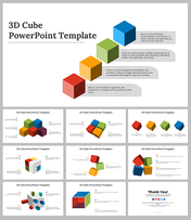 3D Cube PowerPoint Presentation And Google Slides Theme