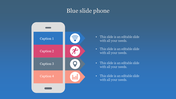 Blue Slide Phone PowerPoint Template Slide