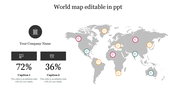 Stunning World Map Editable In PPT Template Designs