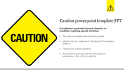 Creative Caution PowerPoint Template PPT Presentation