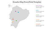 Multicolor Designed Ecuador Map PowerPoint Template