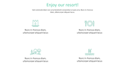 Amazing Resort PowerPoint Template PPT Slide - Four Nodes