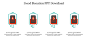 Elegant Blood Donation PPT Download Slide With Blood Bags