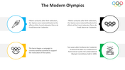 Our Predesigned The Modern Olympics PowerPoint Slide Design