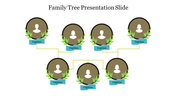 Impressive Seven Node Family Tree Presentation Slide