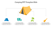 Practical Camping PPT Template Slide With Four Nodes