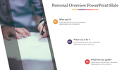 Portfolio  Personal Overview PowerPoint Slide