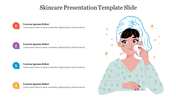 Four Node Skincare Presentation Template Slide