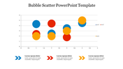 Bubble Scatter PowerPoint Template With Three Nodes