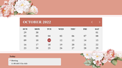 Amazing October 2022 PowerPoint Template Slide 