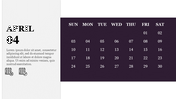 Effective 2022 April PPT Calendar Template