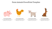 Simply Awesome Farm Animals PowerPoint Template Presentation