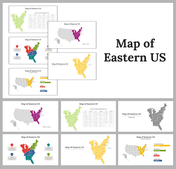 Map of Eastern US Presentation and Google Slides Templates