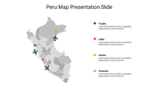 Best Multicolor Google Peru Map Presentation Slide