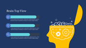 Creative Brain Top View PowerPoint Presentation Slide