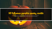 Halloween Credits Pumpkin Template For Presentation