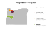 Precise Oregon State County Map PPT Template Presentation