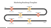 Creative Marketing Roadmap Template For PPT Slides