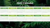  2022 Calendar Template PowerPoint Free Download Slide