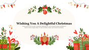 Attractive Merry Christmas PPT Slide Template For PPT