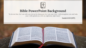 A pack of background slides with an open Bible and quotes.