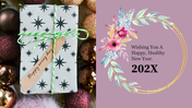 Vibrant New Year Theme Slide Template PowerPoint