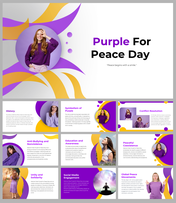 Creative Purple For Peace Day PowerPoint And Google Slides