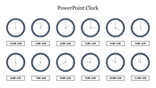 Creative PowerPoint Clock Presentation Template Slide 