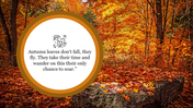 Creative Autumn Templates PowerPoint Template Slide