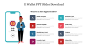  E Wallet PowerPoint Template Download Google Slides