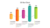 Creative 3D Bar Chart PowerPoint Presentation Slide 