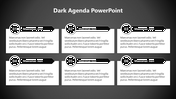 Our Predesigned Dark Agenda PowerPoint And Google Slides